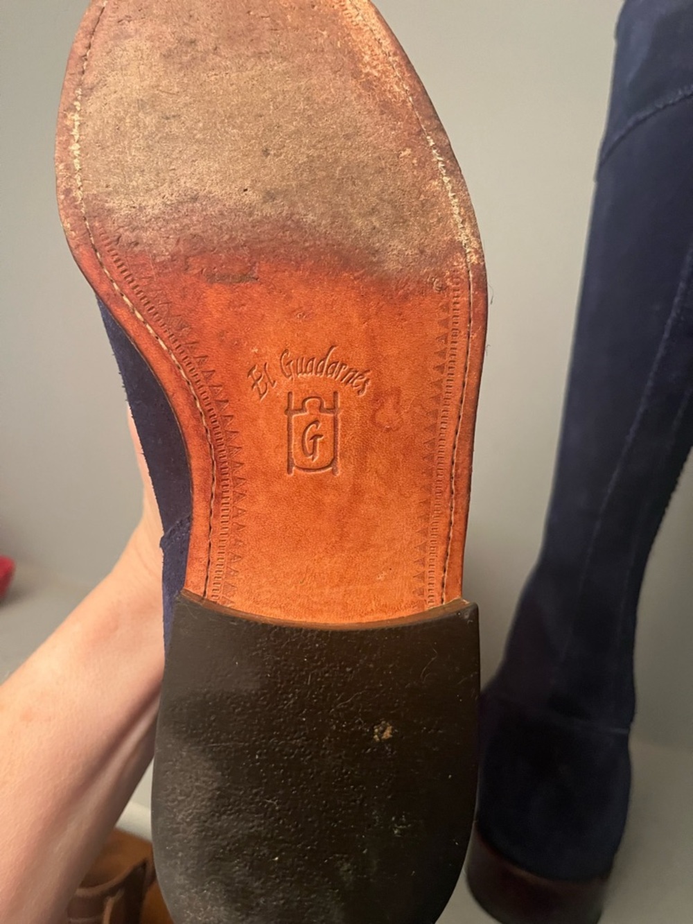 Spanish Boot Company Blue Suede Boots- Size 39 - Picture 10 of 14